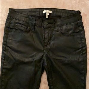 Joie coated leather black jeans